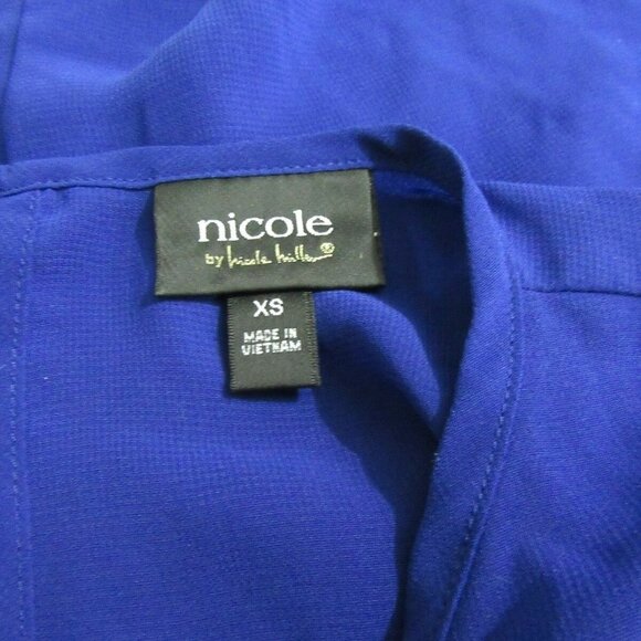 Nicole by Nicole Miller Blue Sheer Top Size XS - Picture 5 of 7